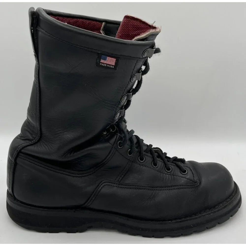 Mens Danner 69110 Fort Lewis USA 10” Black Leather Lace Tactical Boots Size 12D